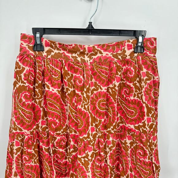 CLEOBELLA  NWT Jacinta Pink Brown Maxi Skirt with Pockets // M - Picture 6 of 14
